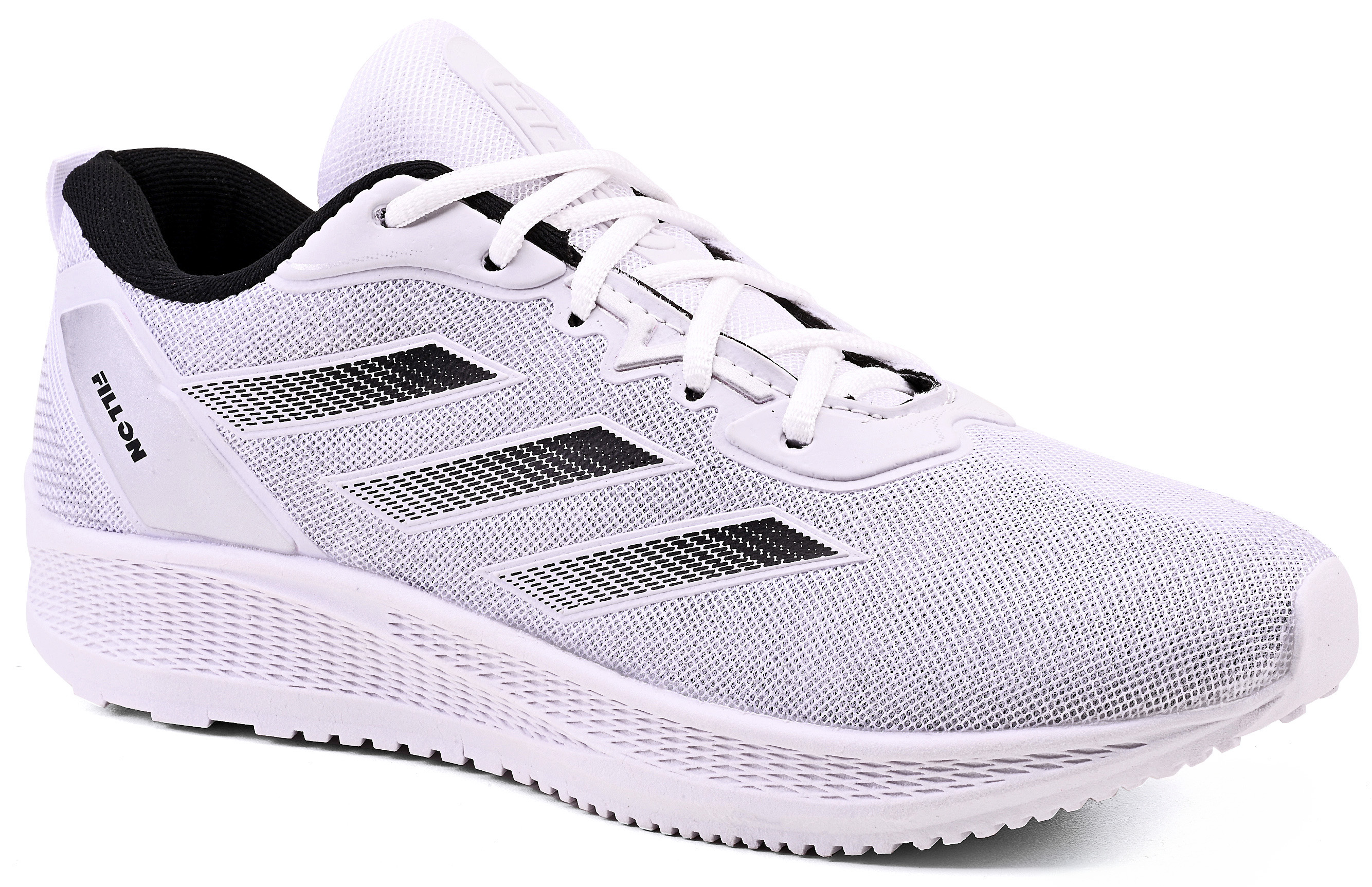 Tênis FILLON 100 branco e preto em fundo branco